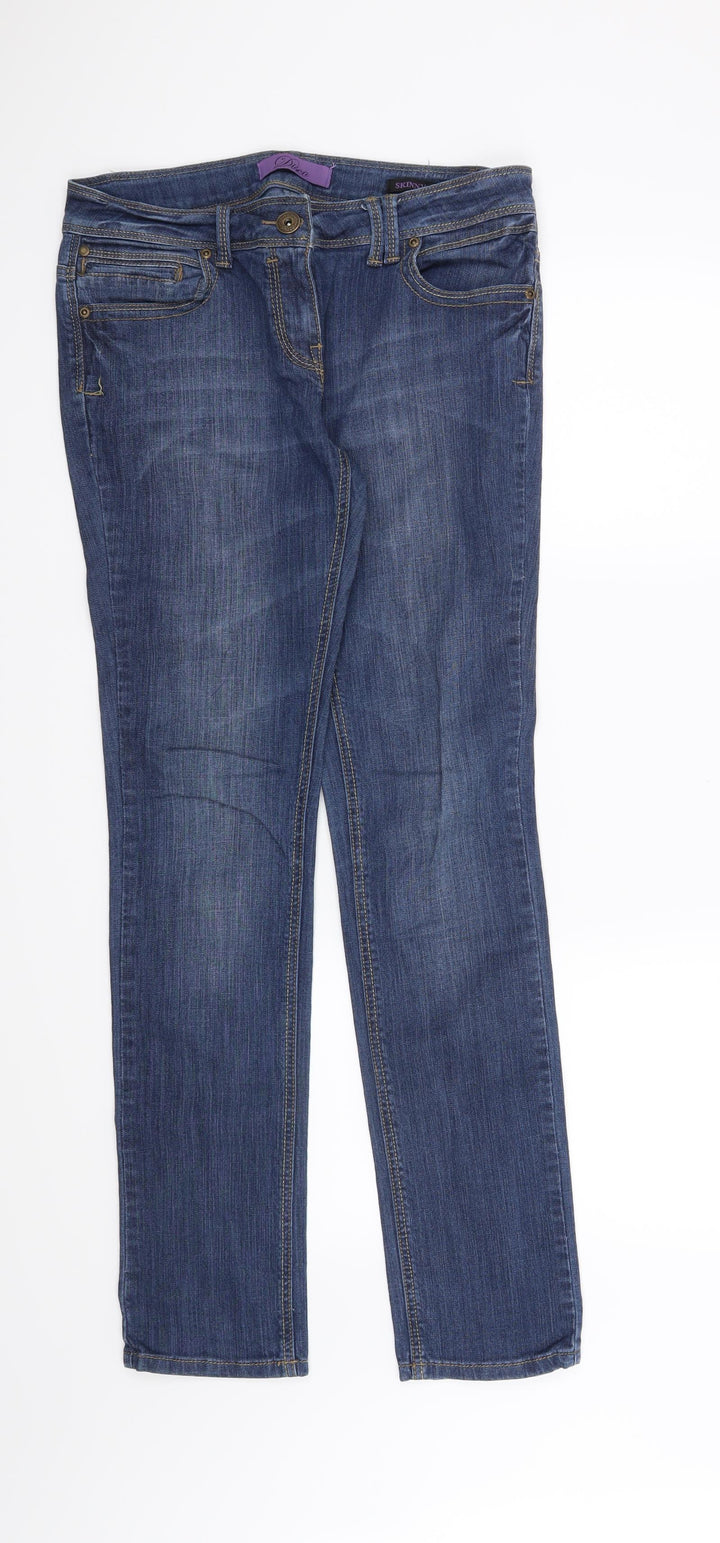 Preworn Womens Blue Skinny Jeans Size 12 L31 in