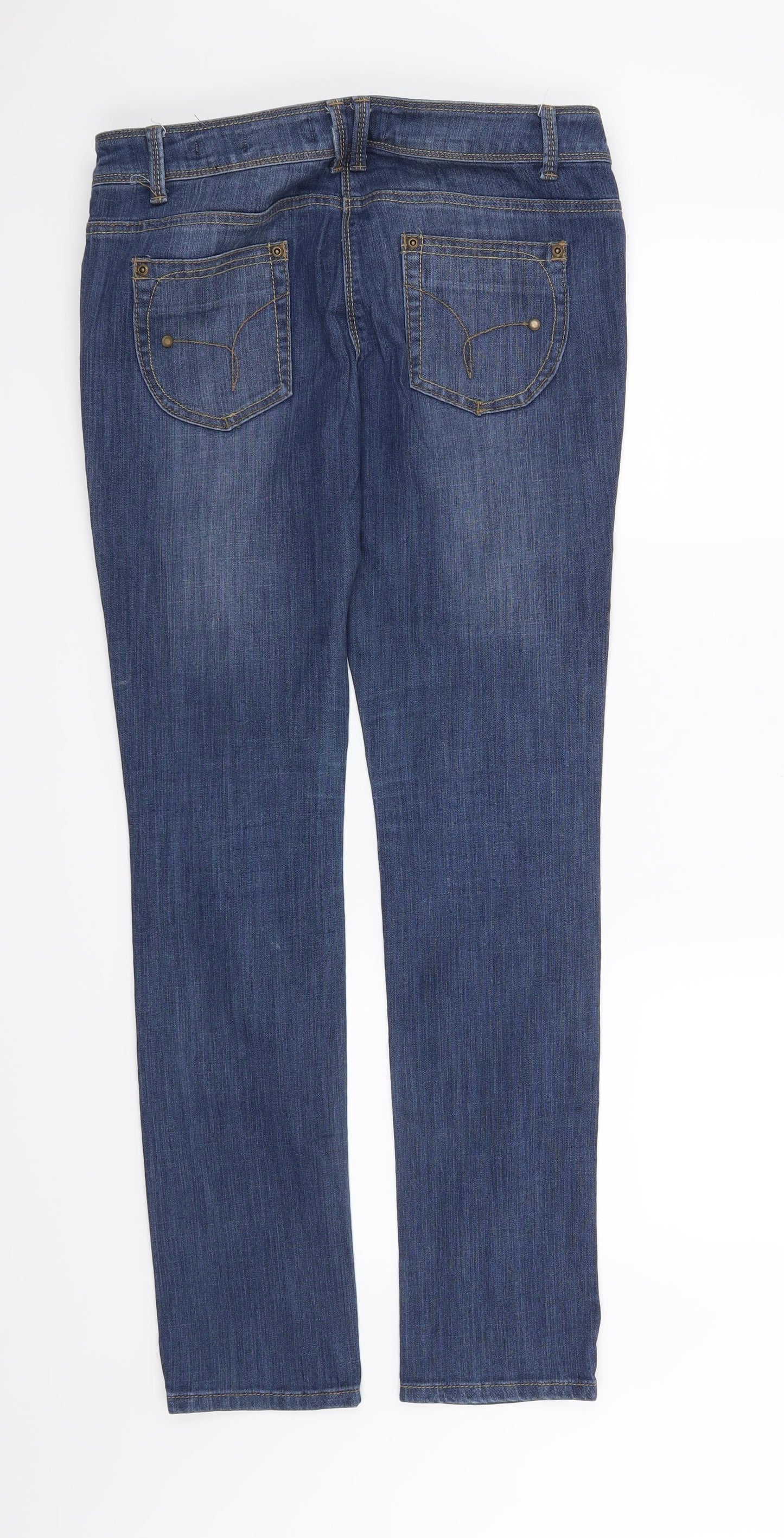 Preworn Womens Blue   Skinny Jeans Size 12 L31 in