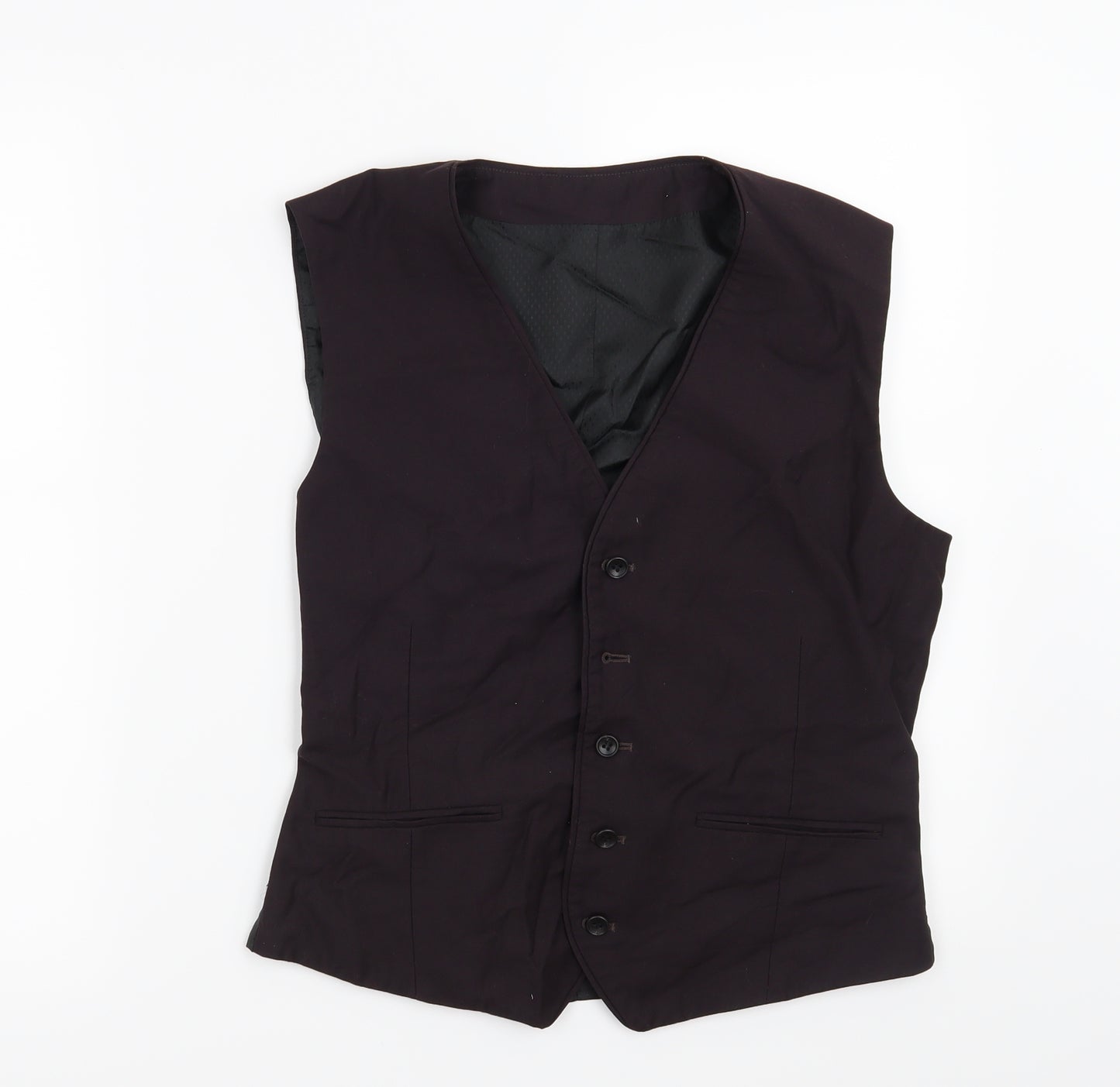 Burton Mens Purple   Jacket Waistcoat Size S