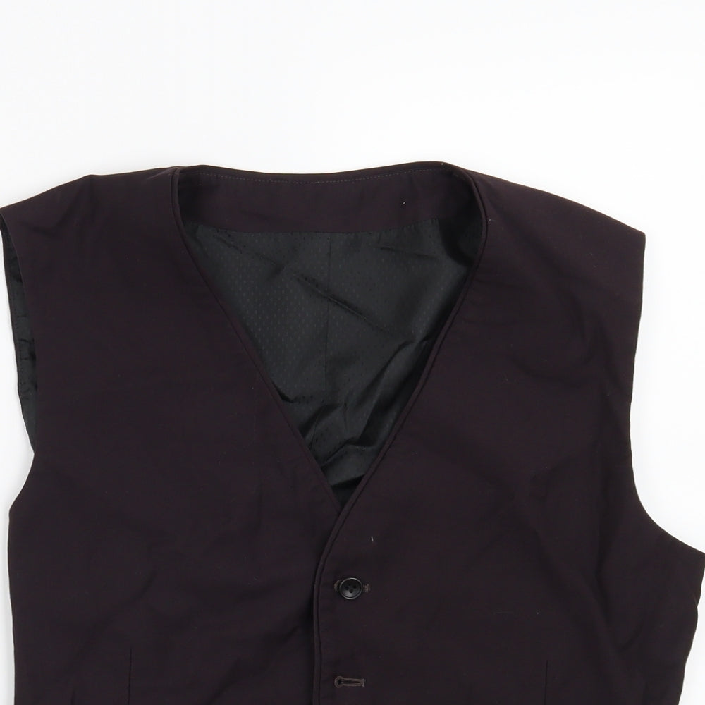 Burton Mens Purple   Jacket Waistcoat Size S