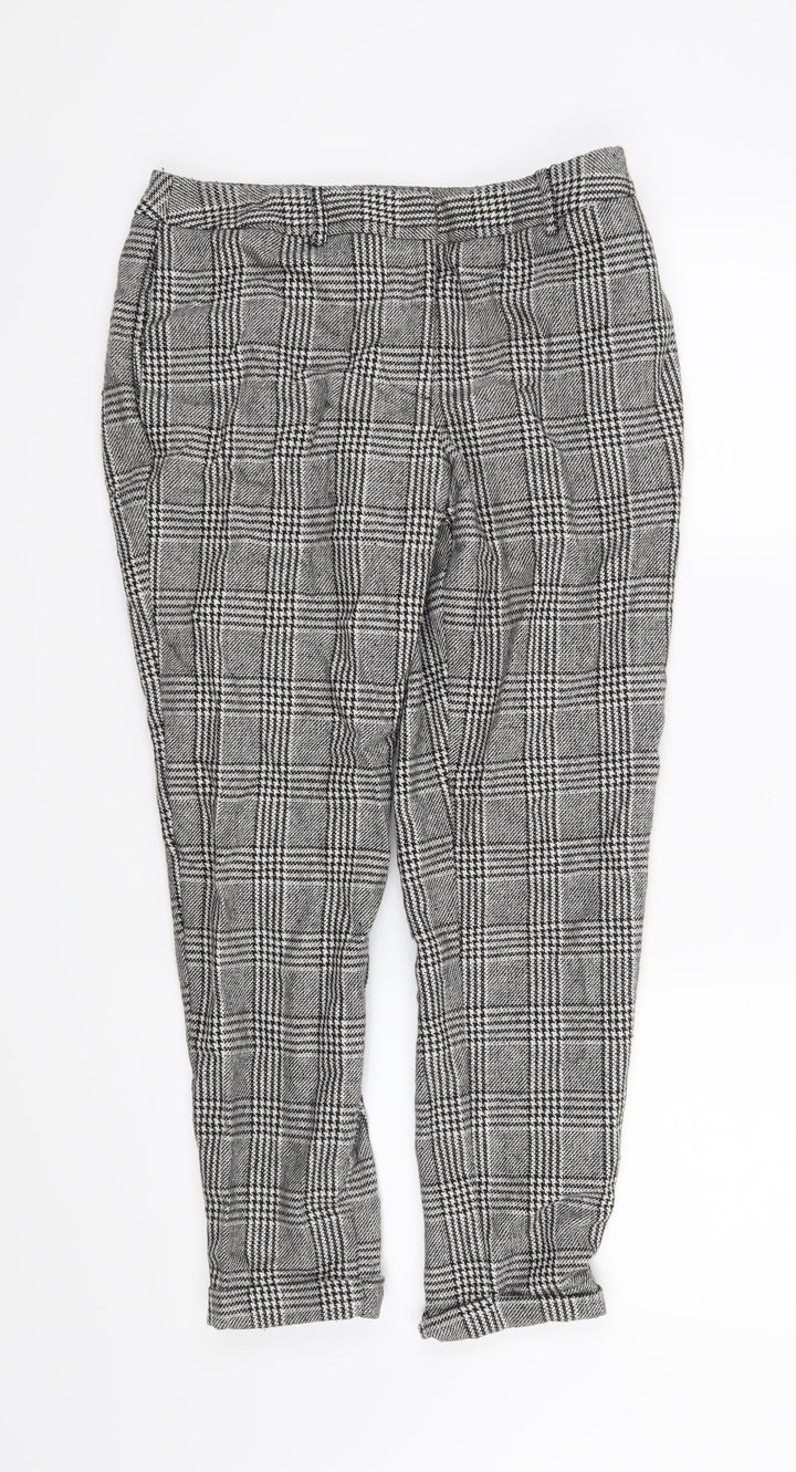FOREVER 21 Womens Black Houndstooth Trousers Size S L25 in