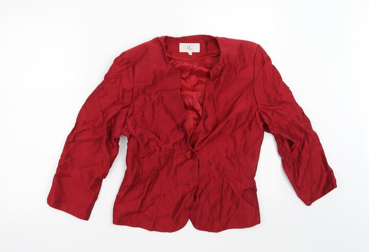 CC Womens Red   Jacket Blazer Size 10