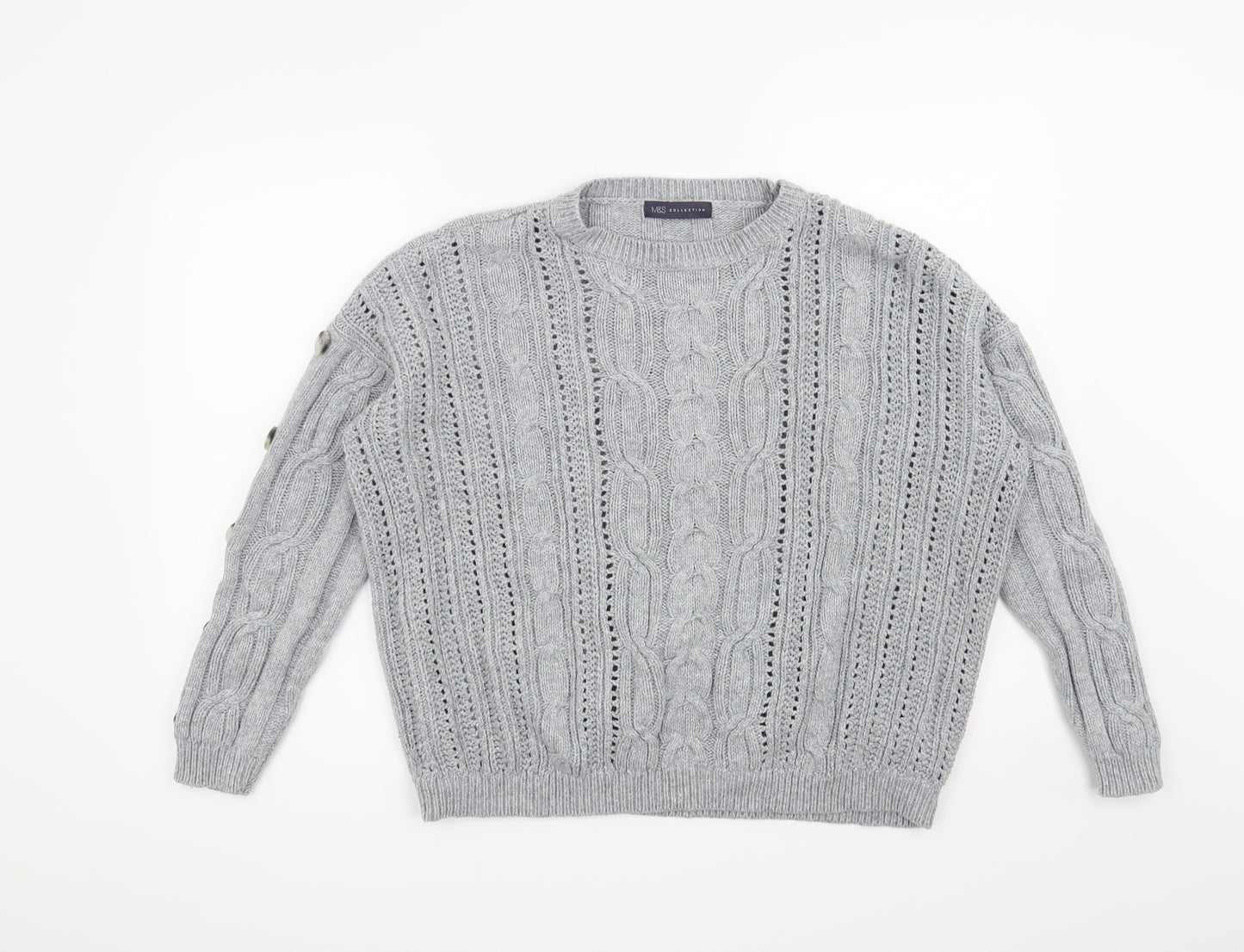 Marks and Spencer Womens Grey   Pullover Jumper Size 18