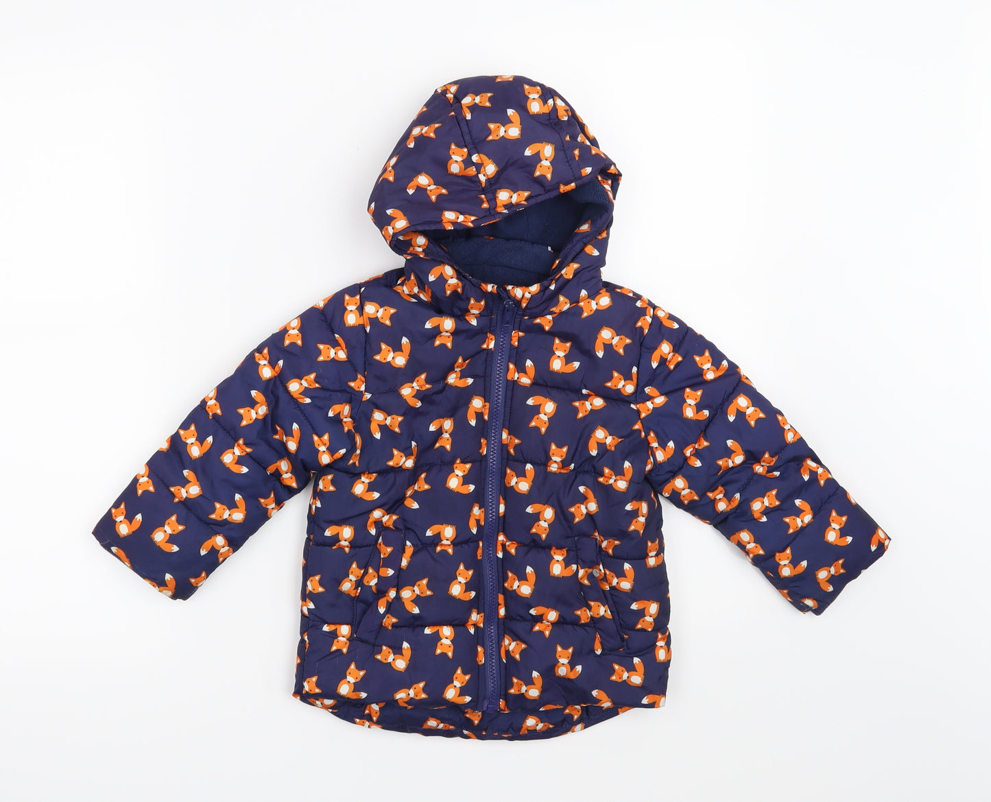 Little Rebel  Blue   Overcoat Coat Size 18-24 Months  - Fox