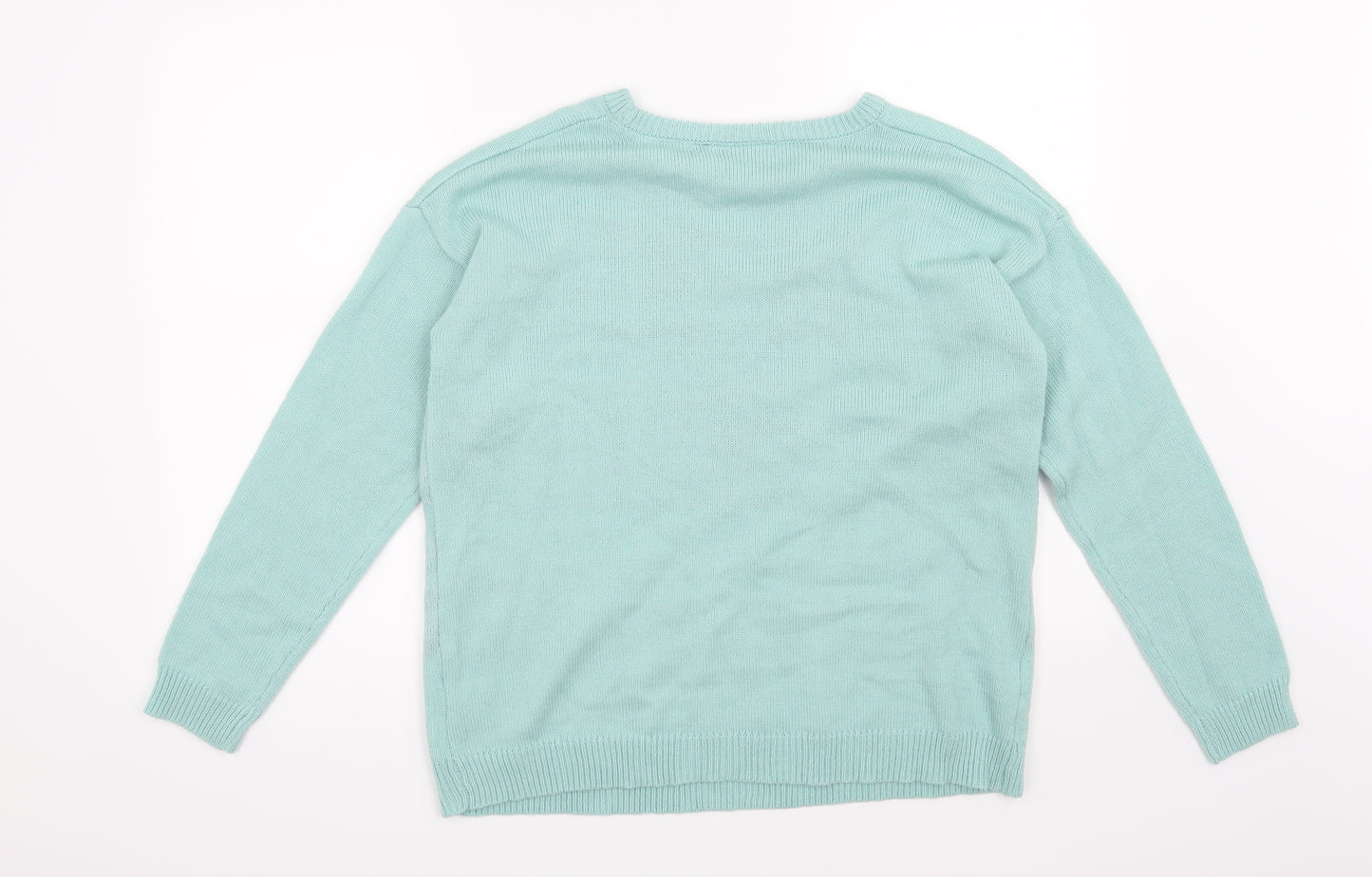 Brave Soul Womens Blue   Pullover Jumper Size 14  - Christmas Gingerbread