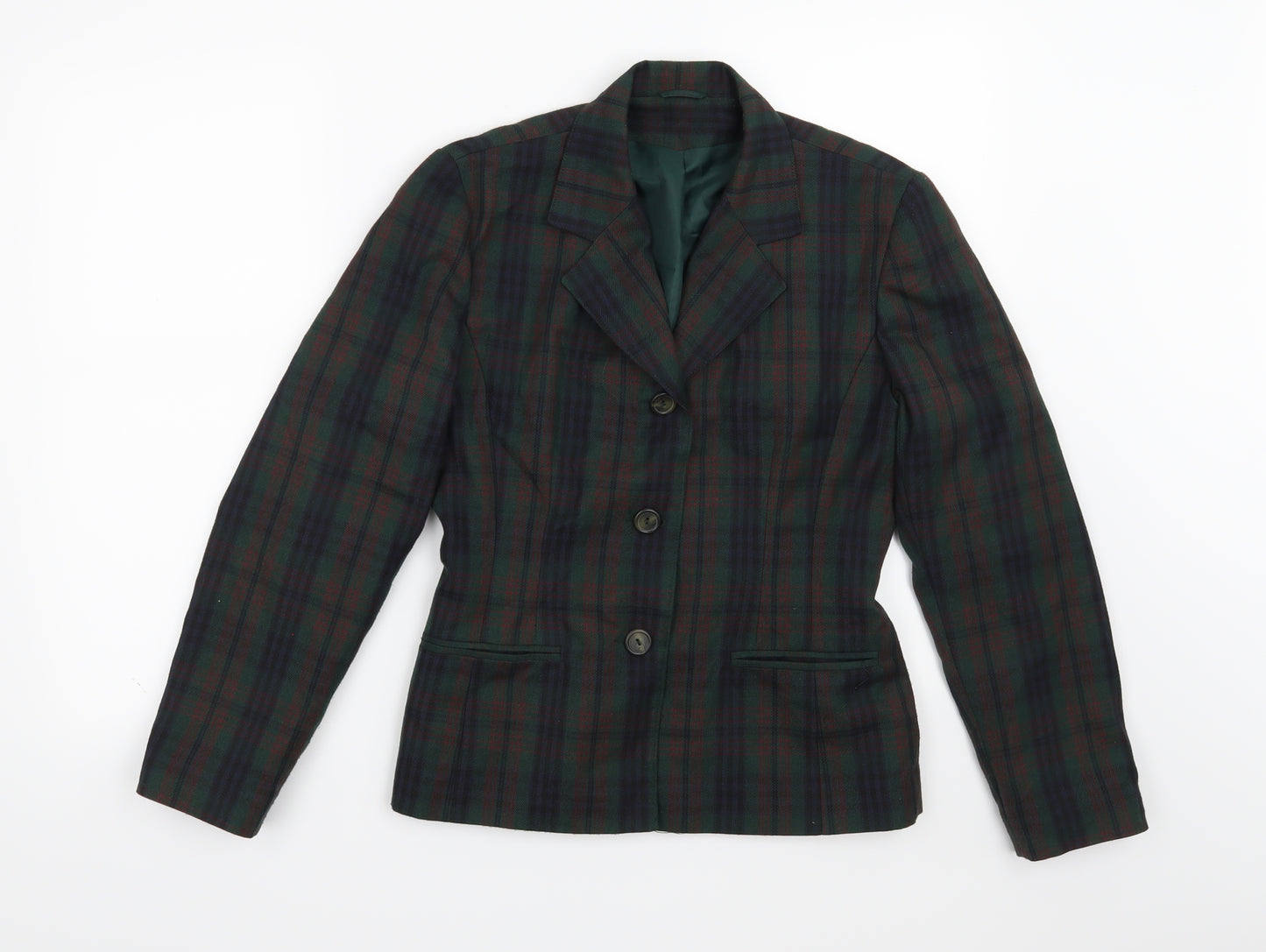 Dorothy Perkins Womens Green Check  Jacket Blazer Size 10