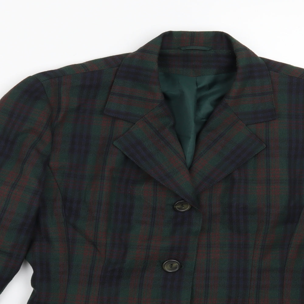 Dorothy Perkins Womens Green Check  Jacket Blazer Size 10
