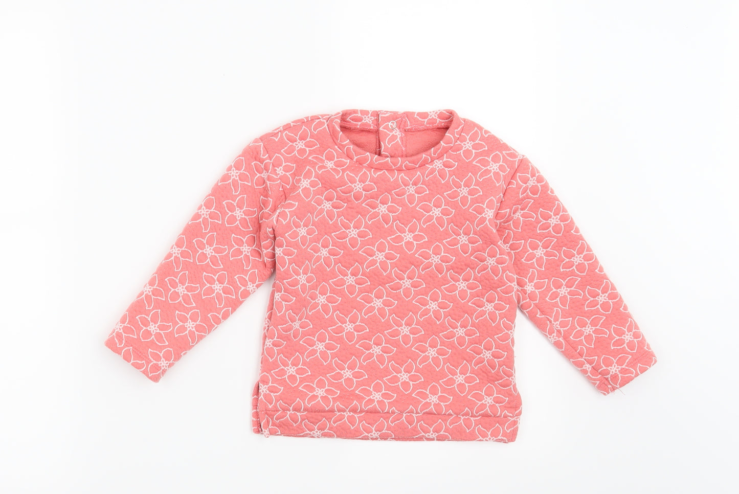 Nutmeg Girls Pink Floral  Pullover Sweatshirt Size 3-4 Years