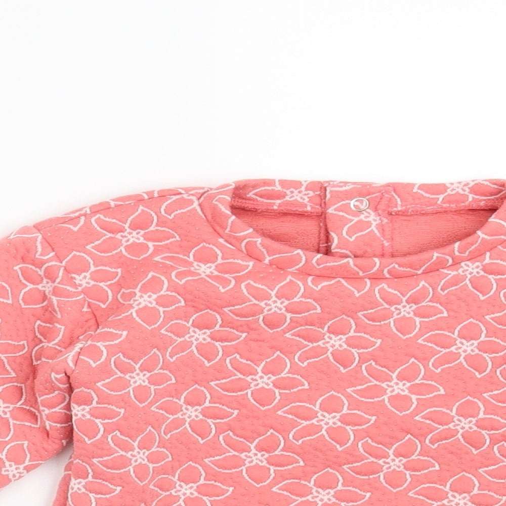 Nutmeg Girls Pink Floral  Pullover Sweatshirt Size 3-4 Years
