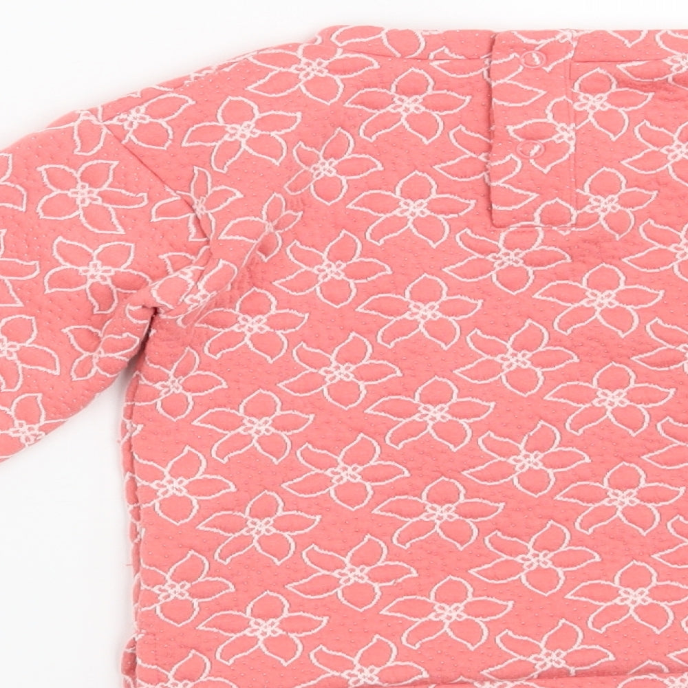 Nutmeg Girls Pink Floral  Pullover Sweatshirt Size 3-4 Years