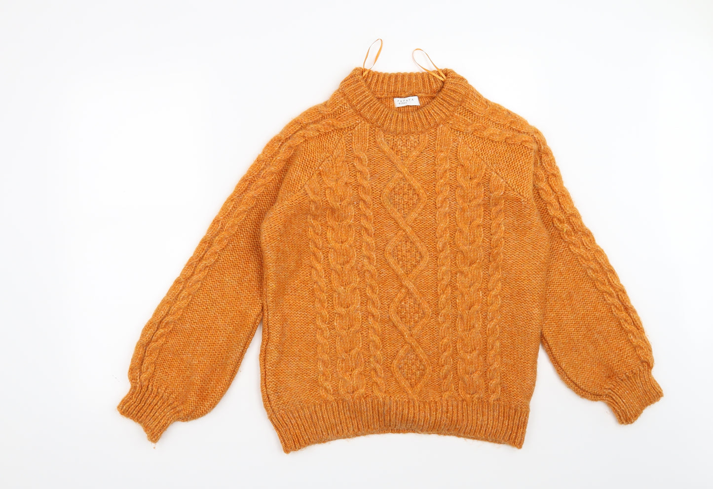 Papaya Womens Orange   Pullover Jumper Size M