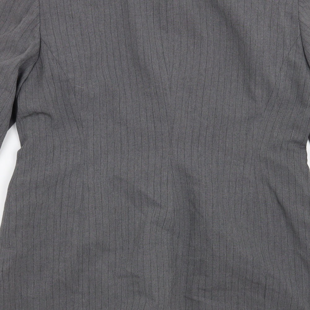 Dorothy Perkins Womens Grey Striped  Jacket Blazer Size 10
