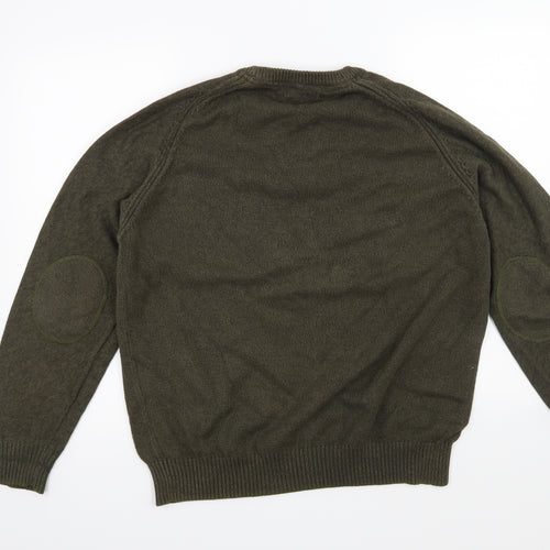 BOSTON CREW Mens Green   Pullover Jumper Size L
