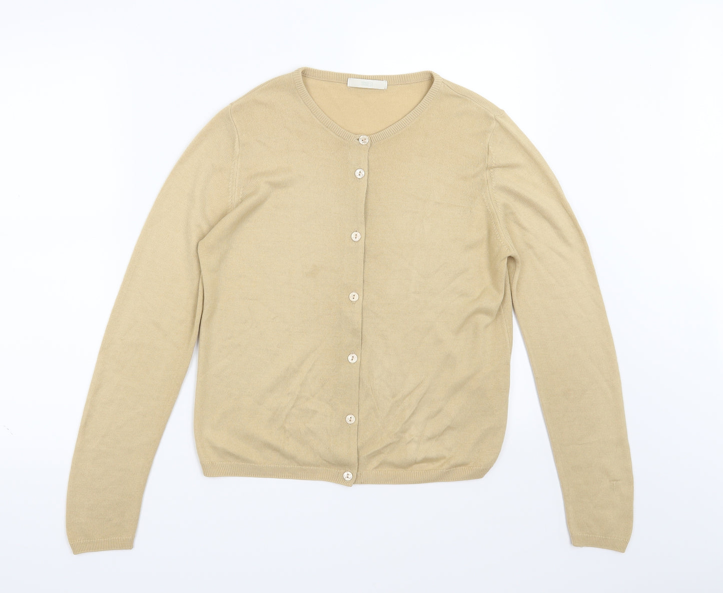 Marks and Spencer Womens Beige   Cardigan Jumper Size 10