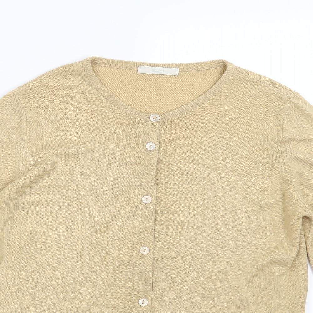 Marks and Spencer Womens Beige   Cardigan Jumper Size 10