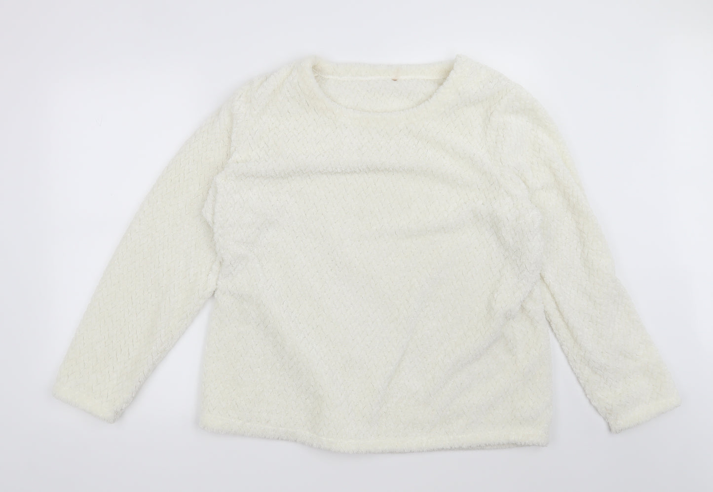 George Womens White Solid  Top Pyjama Top Size 16