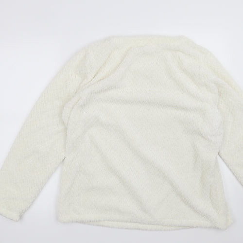 George Womens White Solid  Top Pyjama Top Size 16