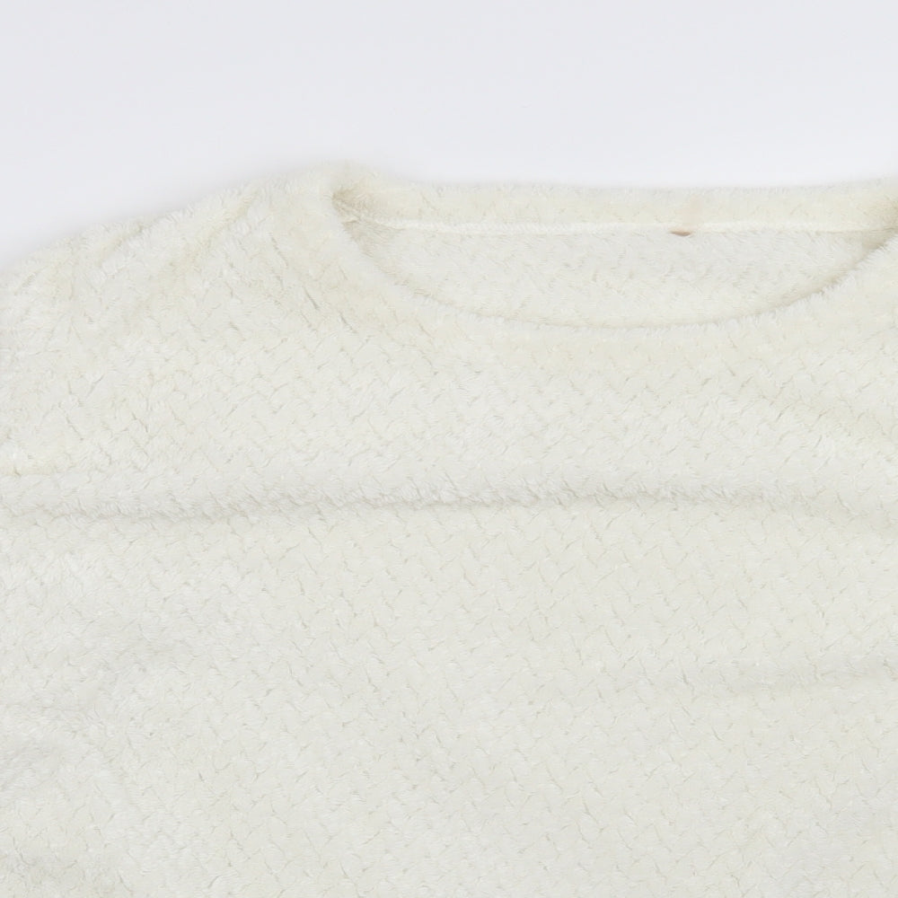 George Womens White Solid  Top Pyjama Top Size 16