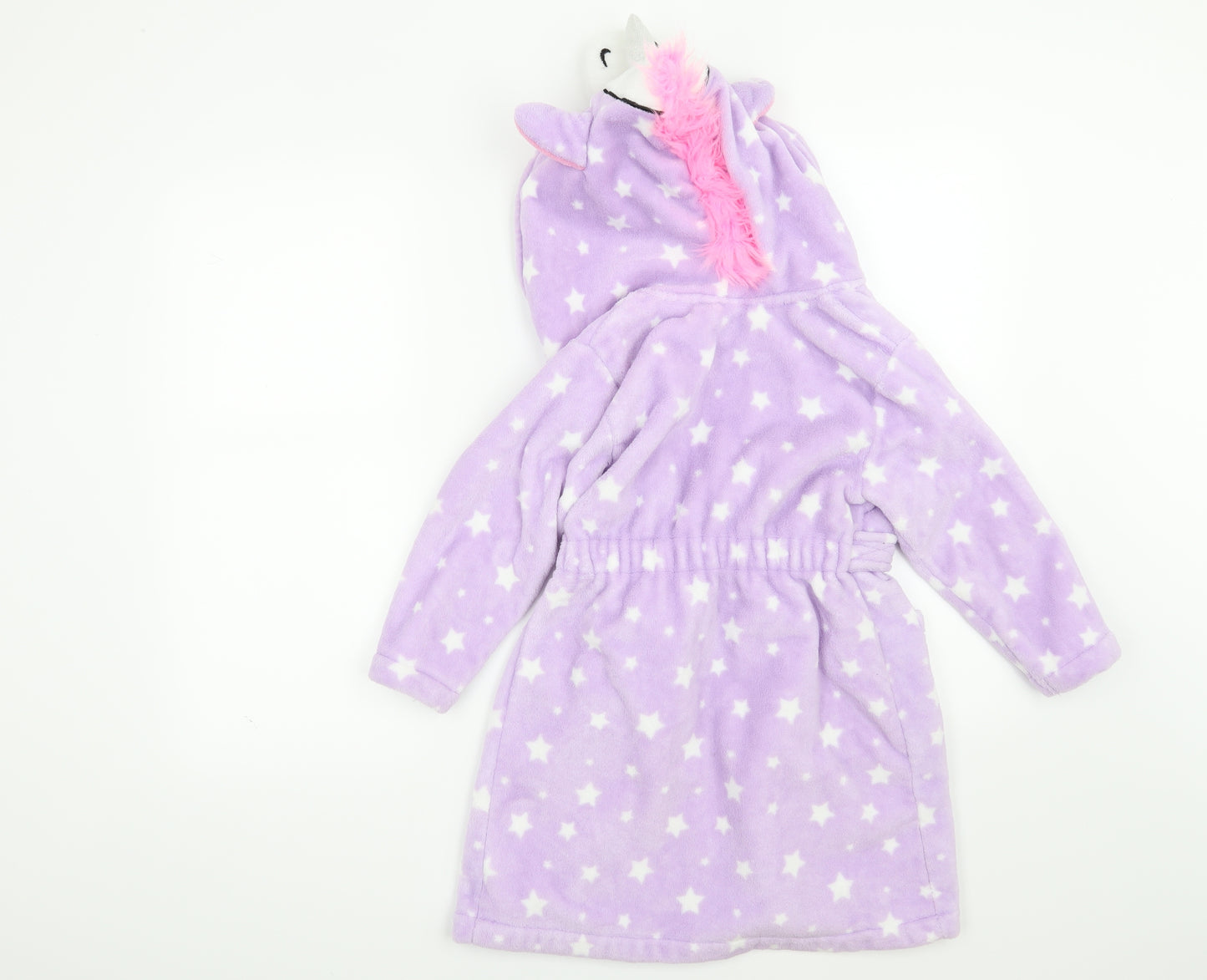 George Girls Purple   Kimono Robe Size 5-6 Years  - Unicorn
