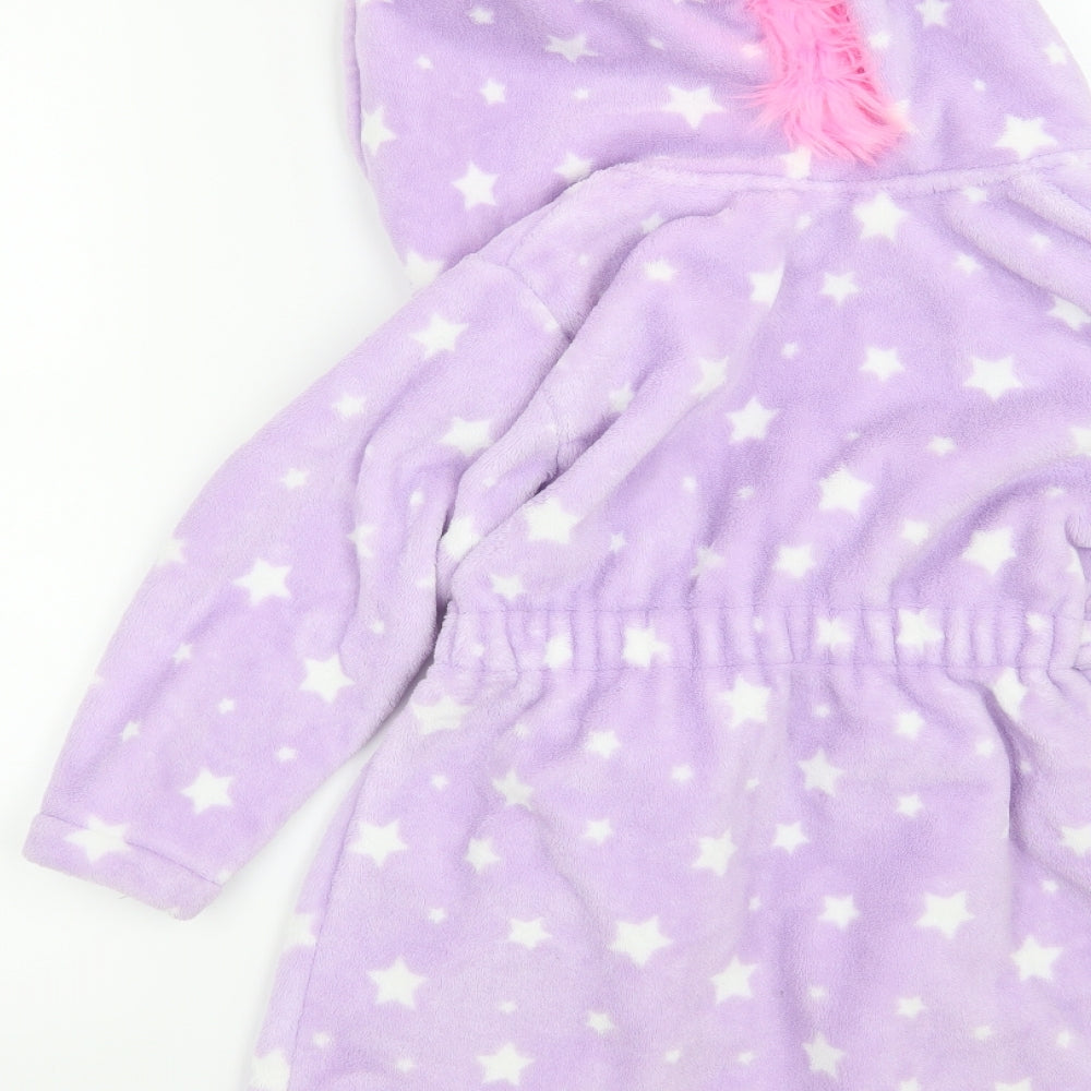 George Girls Purple   Kimono Robe Size 5-6 Years  - Unicorn