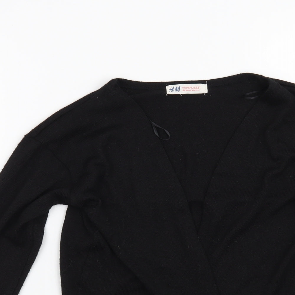 H&M Girls Black   Cardigan Jumper Size 11-12 Years