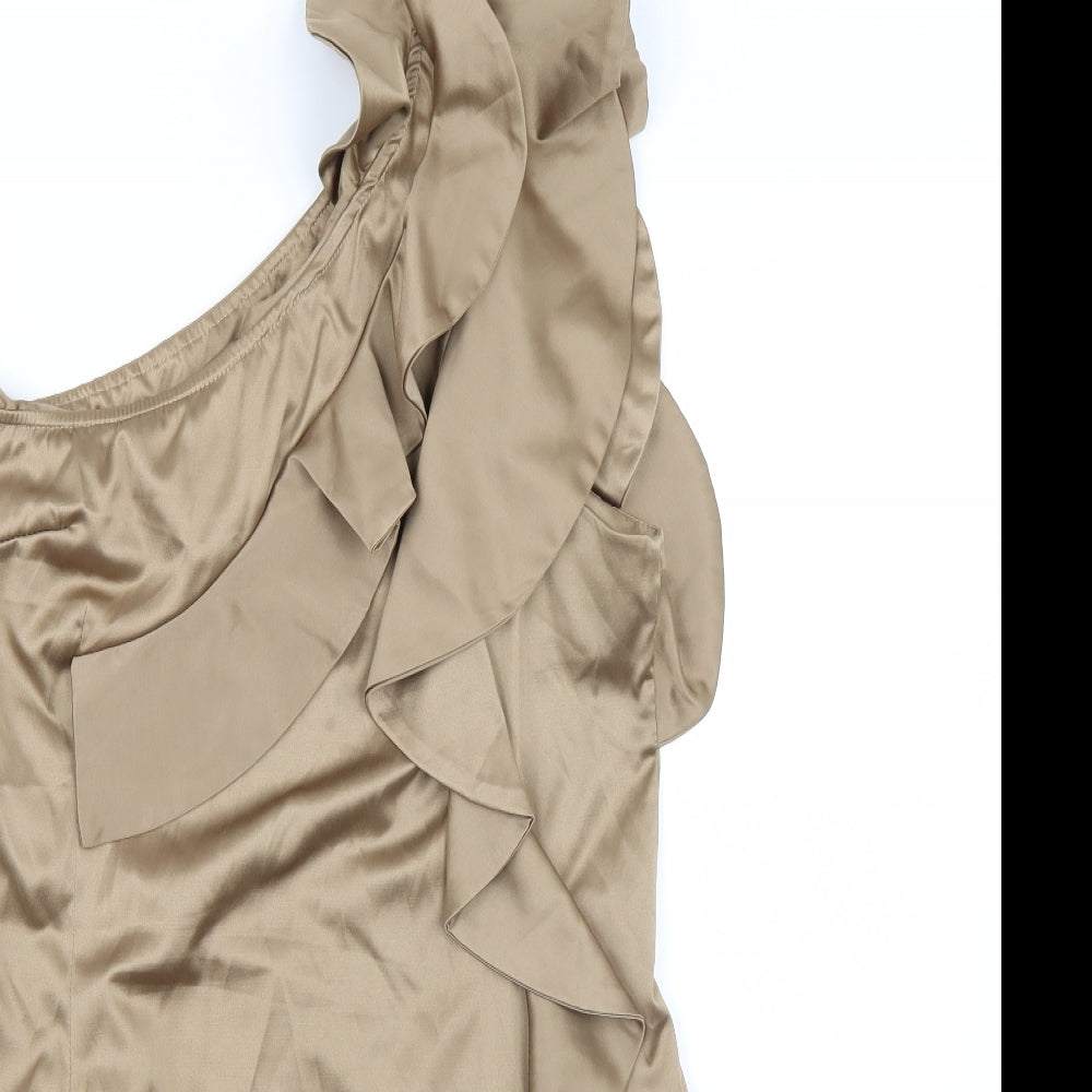 Lila Womens Gold   A-Line  Size 16