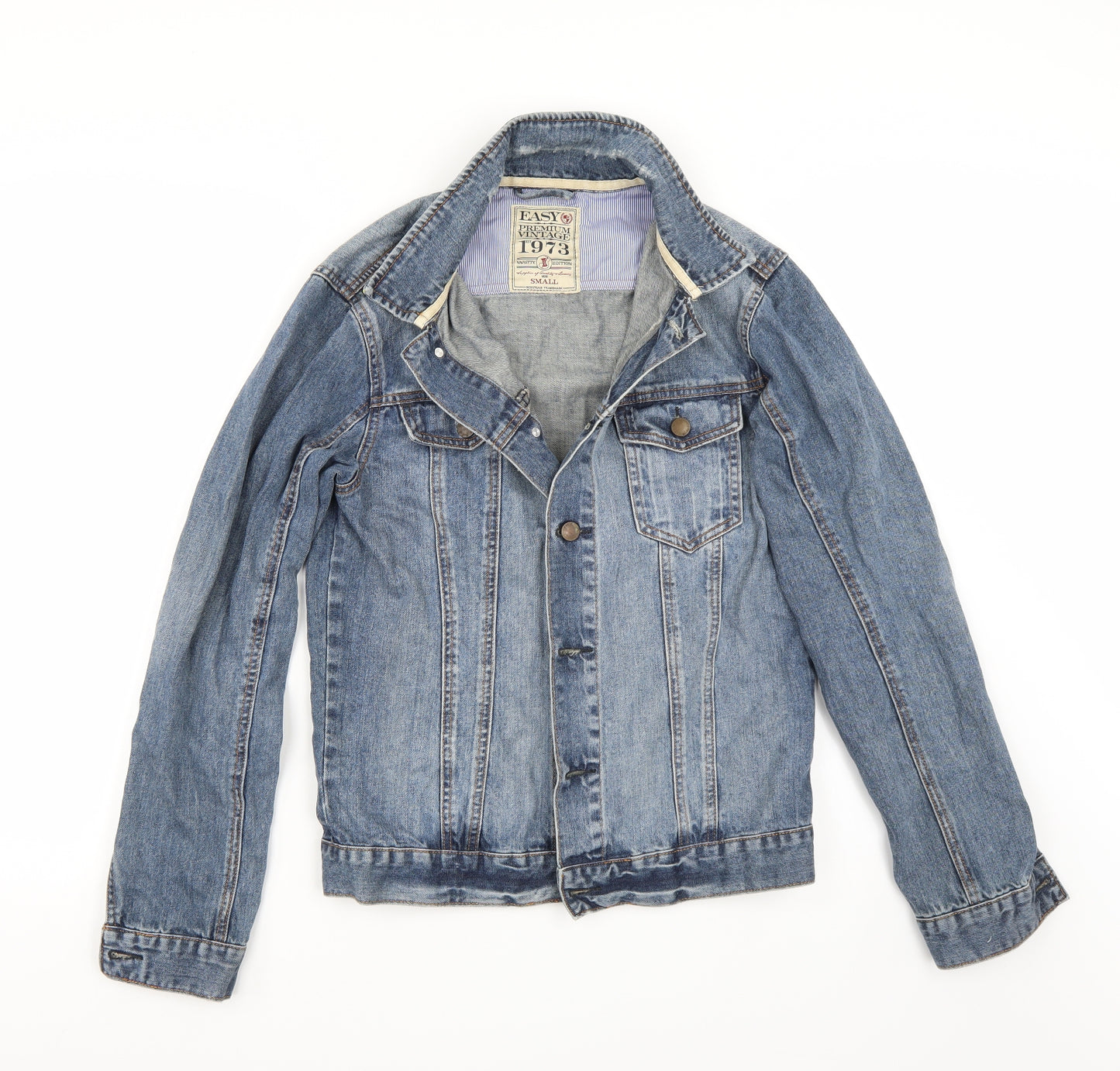 Easy Womens Blue   Jacket Coat Size S