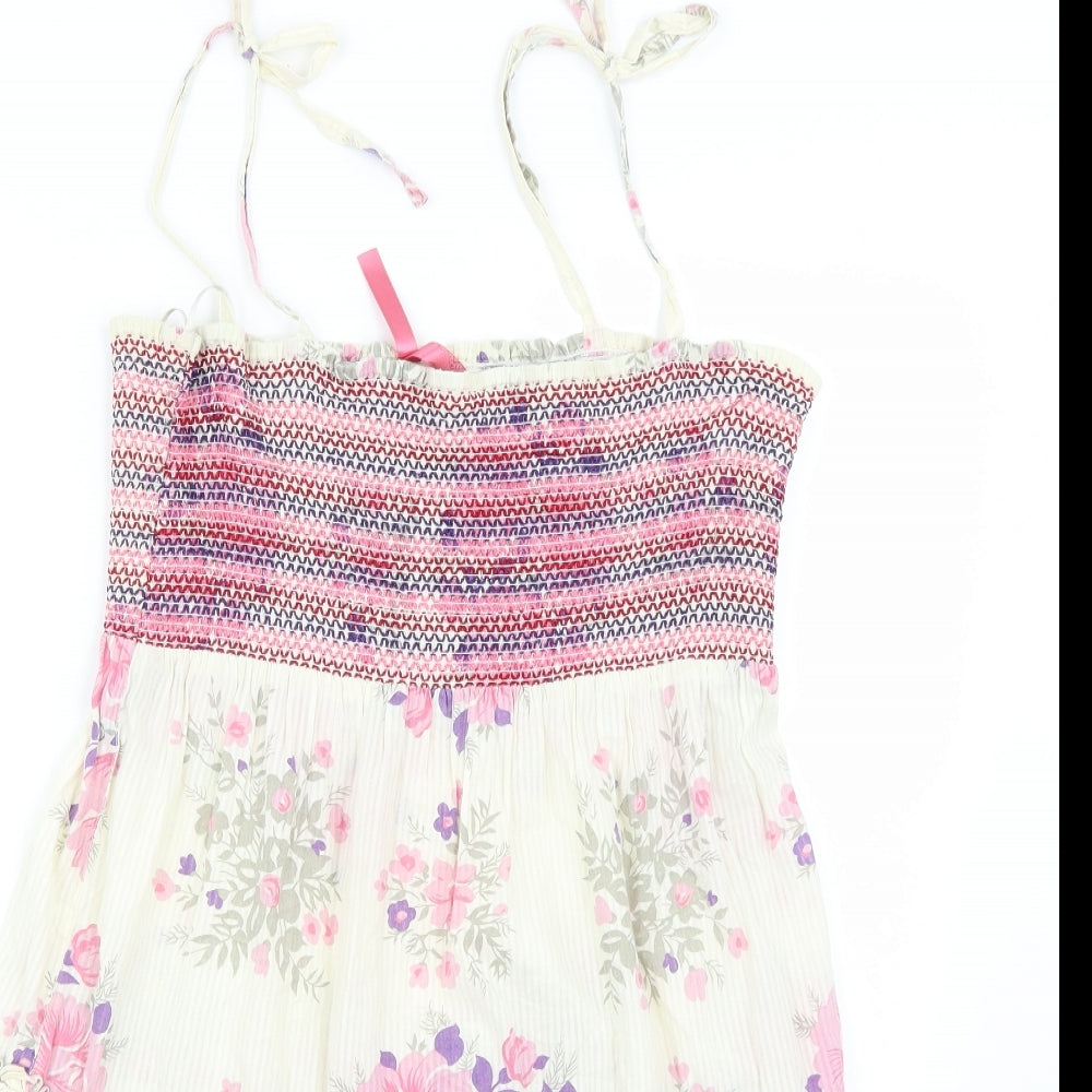 NEXT Womens White Floral  A-Line  Size 14
