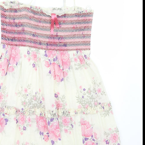 NEXT Womens White Floral  A-Line  Size 14