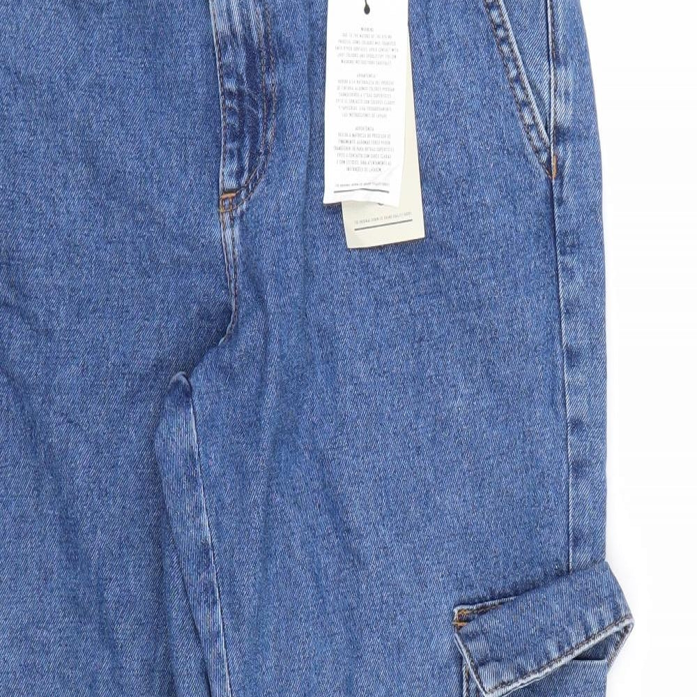 Denim & Co. Womens Blue   Cropped Jeans Size 12 L25 in