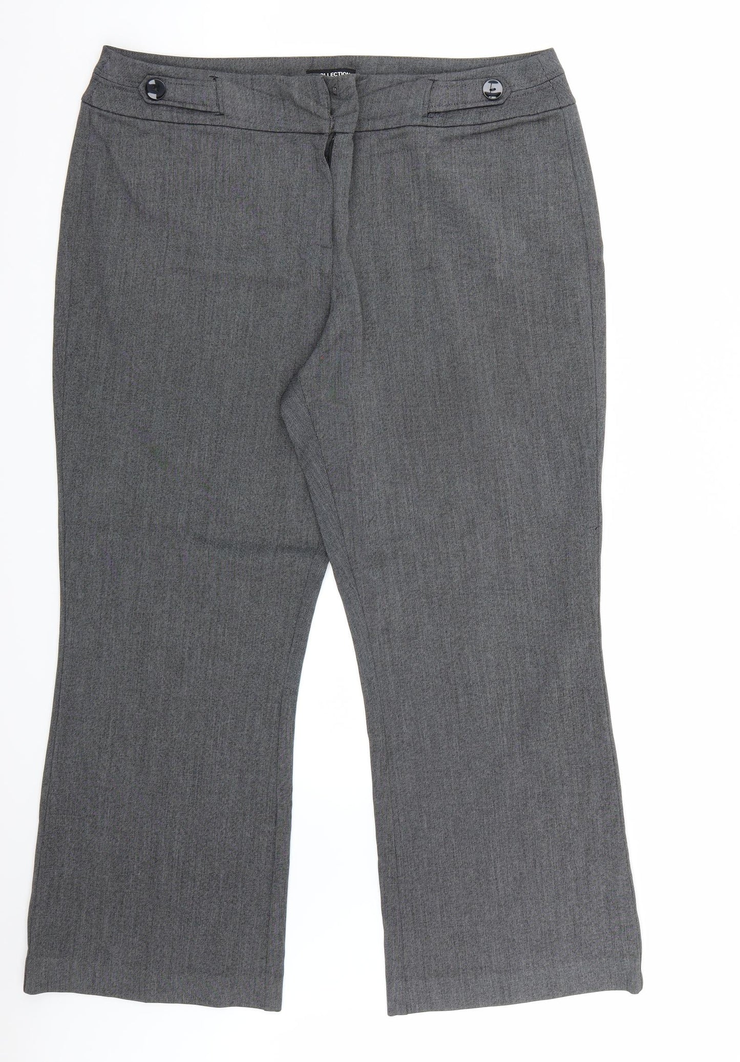 Debemhams Womens Grey   Trousers  Size 16 L29 in