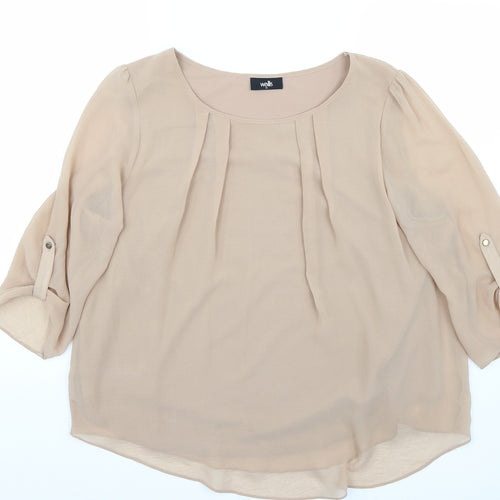 Wallis Womens Beige   Basic Blouse Size XL