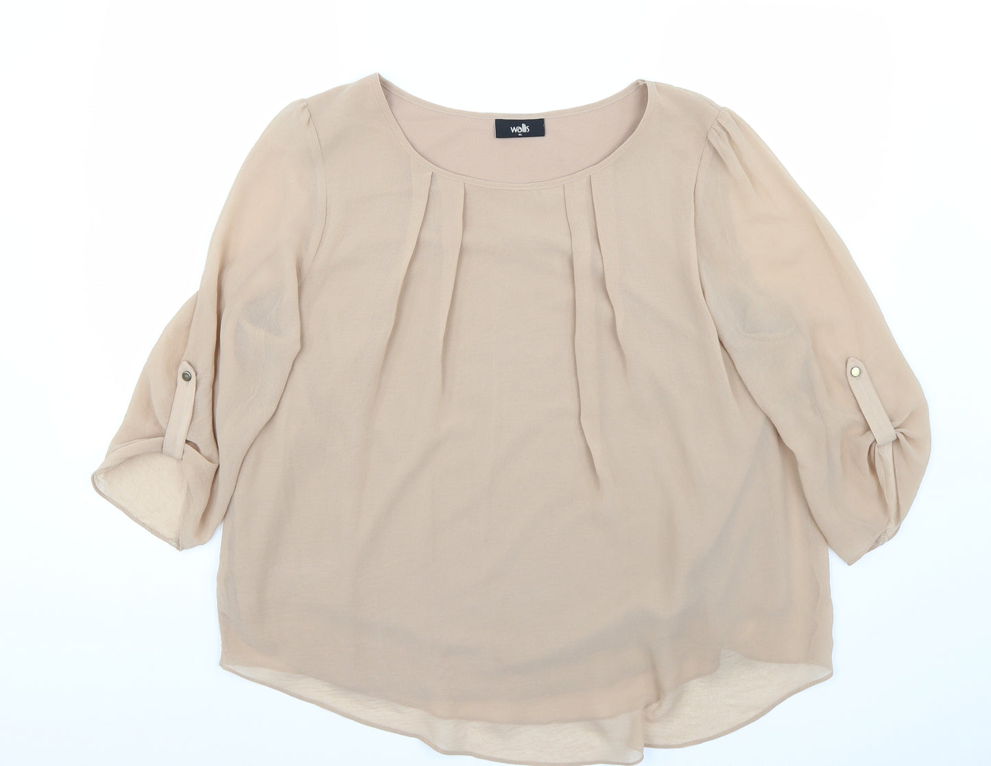 Wallis Womens Beige   Basic Blouse Size XL