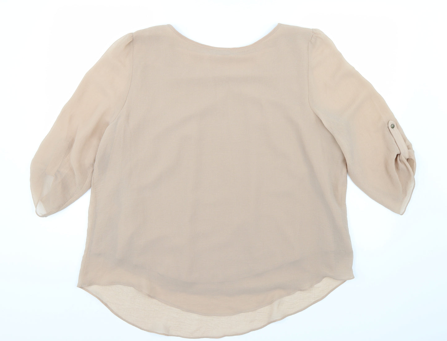 Wallis Womens Beige   Basic Blouse Size XL