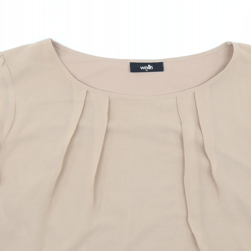 Wallis Womens Beige   Basic Blouse Size XL