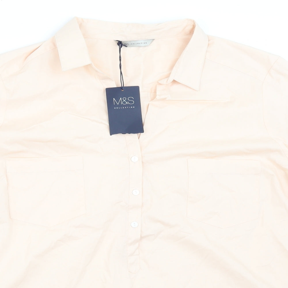Marks and Spencer Womens Beige   Basic Blouse Size 20