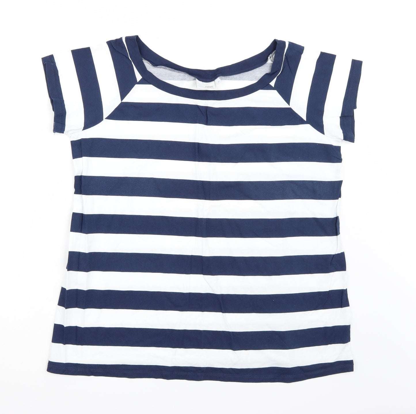 NEXT Womens Blue Striped  Basic T-Shirt Size 22