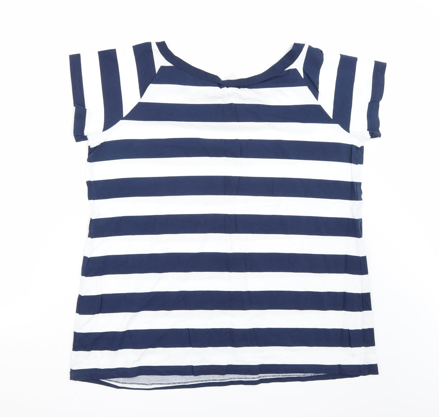 NEXT Womens Blue Striped  Basic T-Shirt Size 22