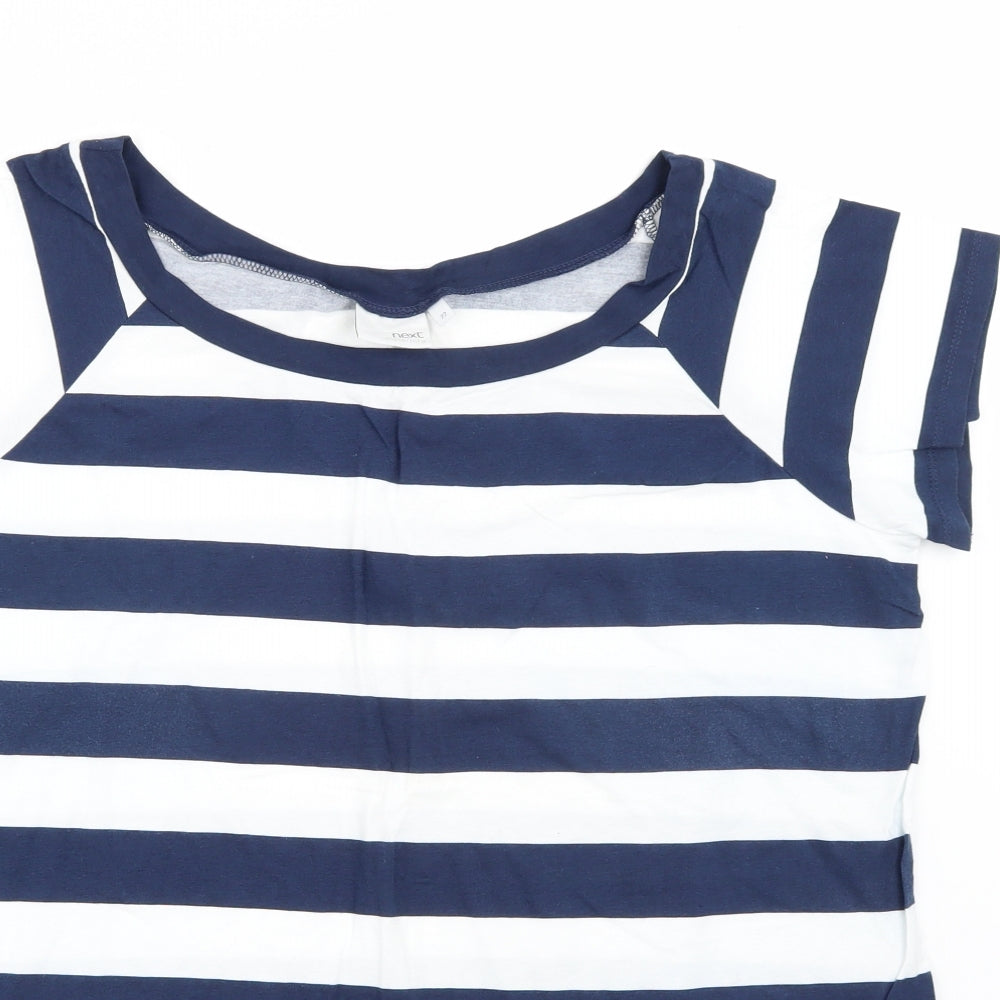NEXT Womens Blue Striped  Basic T-Shirt Size 22