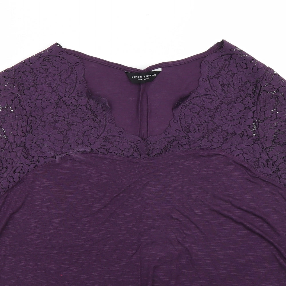 Dorothy Perkins Womens Purple   Basic T-Shirt Size 20