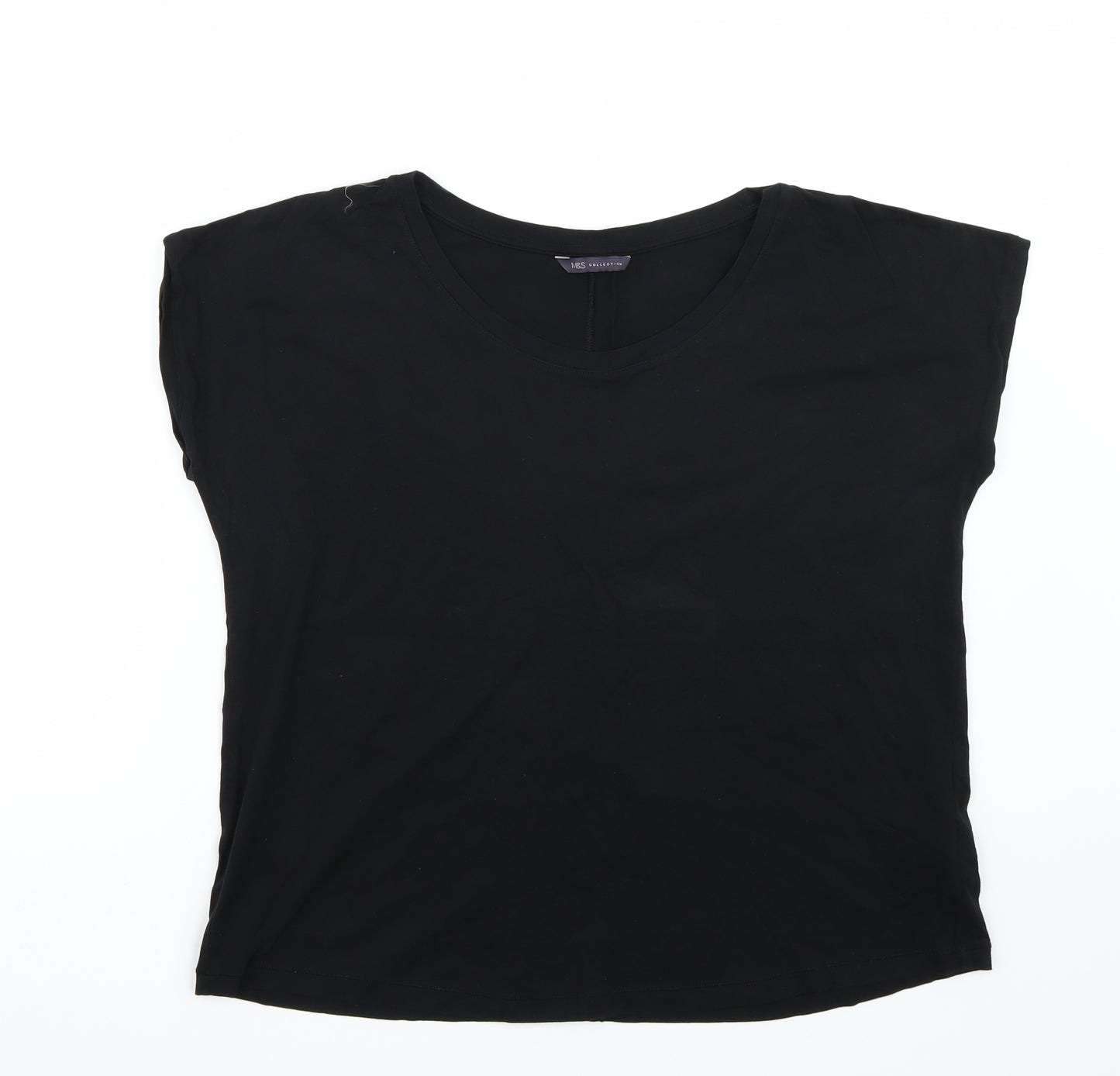 Marks and Spencer Womens Black   Basic T-Shirt Size 18