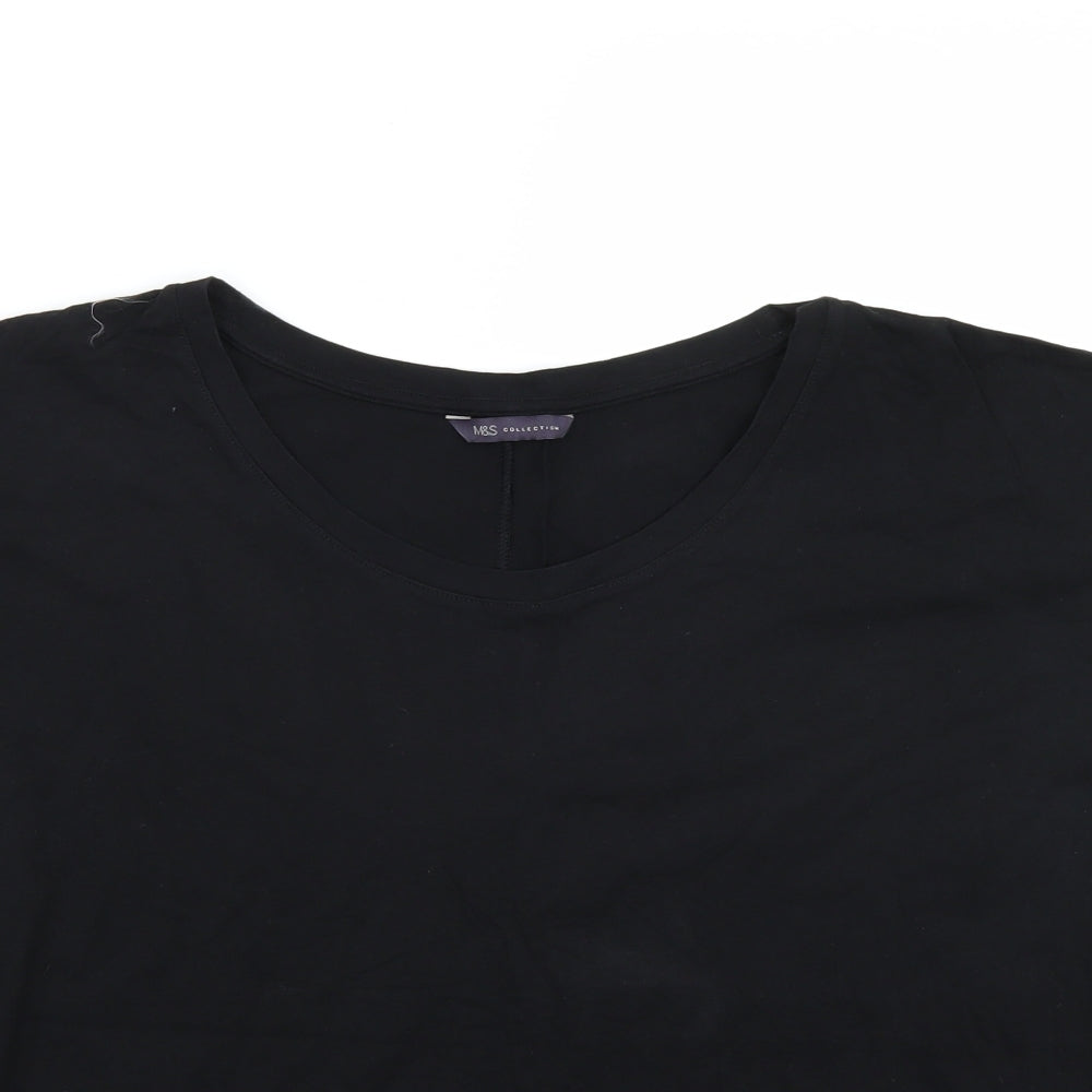 Marks and Spencer Womens Black   Basic T-Shirt Size 18