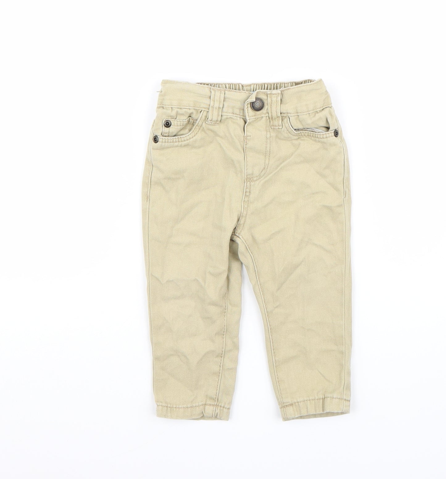 Little rebel Baby Beige   Capri Trousers Size 12-18 Months