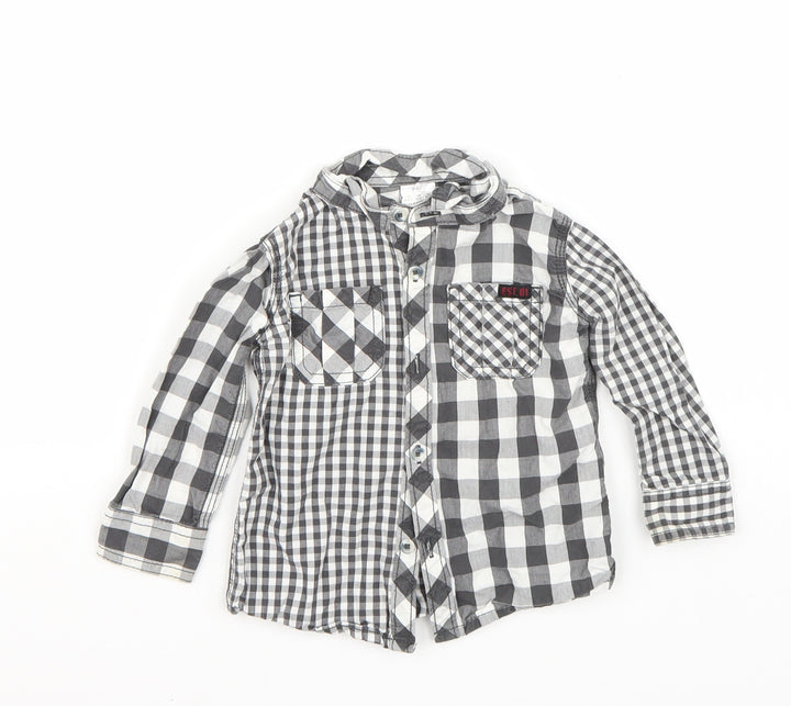 F&F Boys Grey   Basic Button-Up Size 9-12 Months