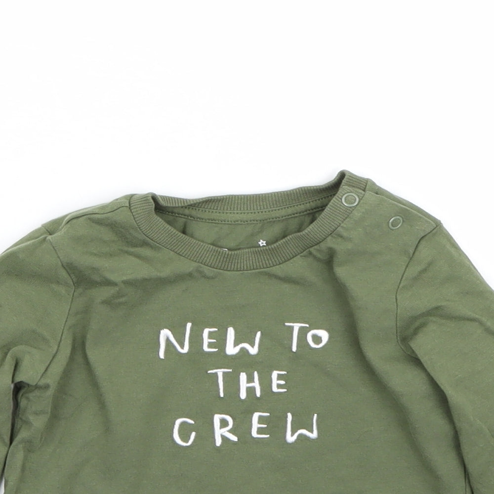 F&F Boys Green   Basic T-Shirt Size 18-24 Months