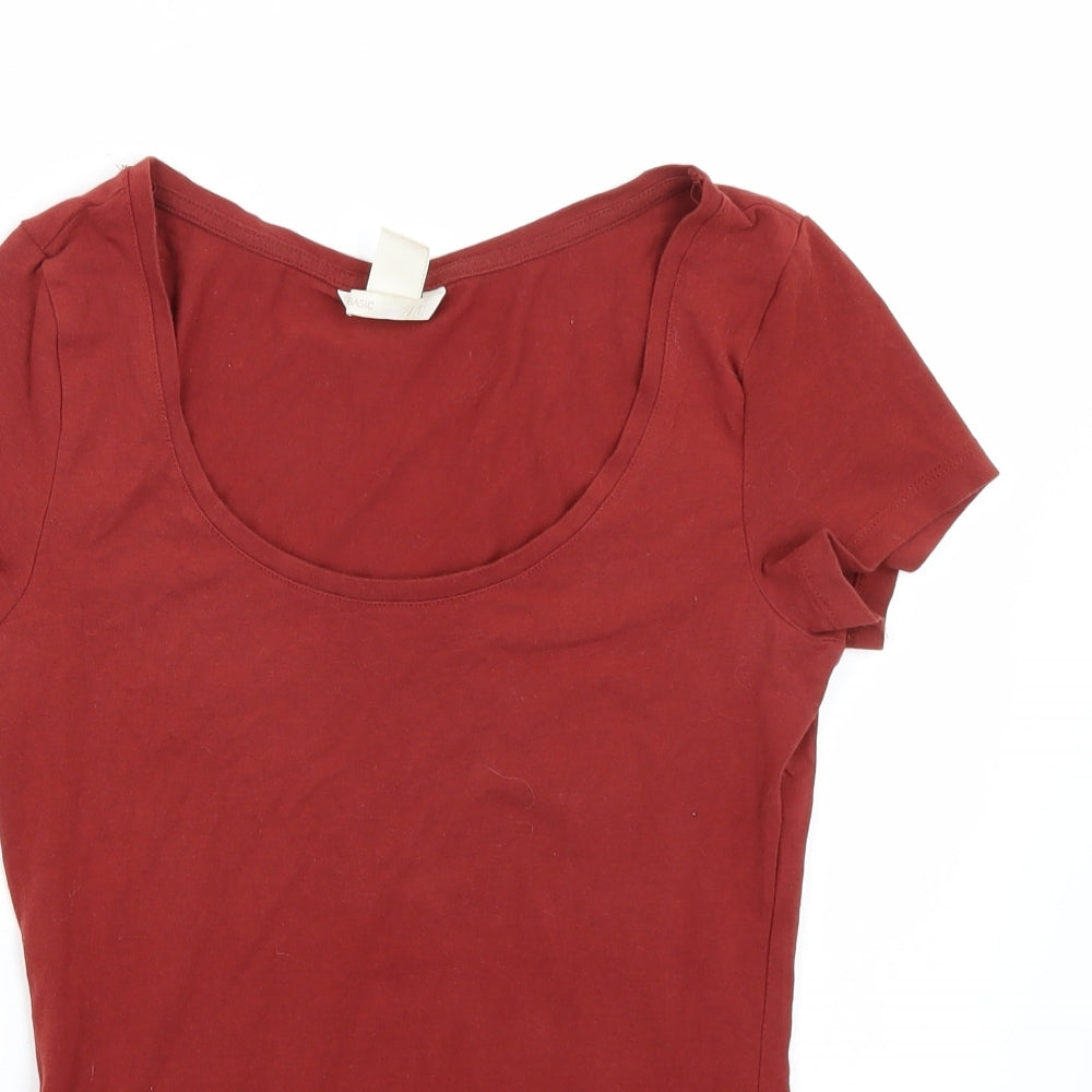 H&M Womens Brown   Basic T-Shirt Size S