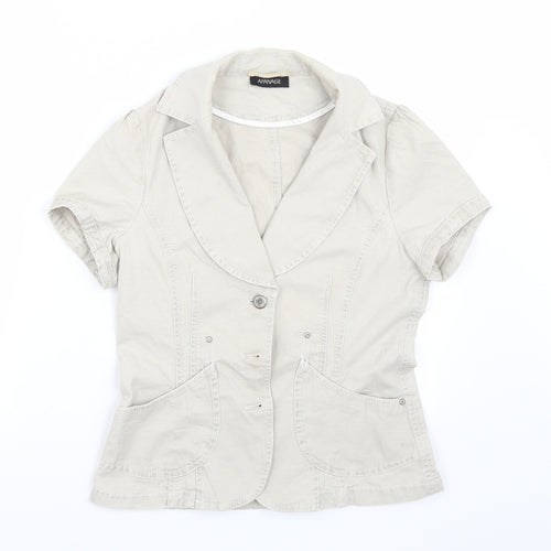 APANAGE Womens Beige   Jacket Coat Size 10