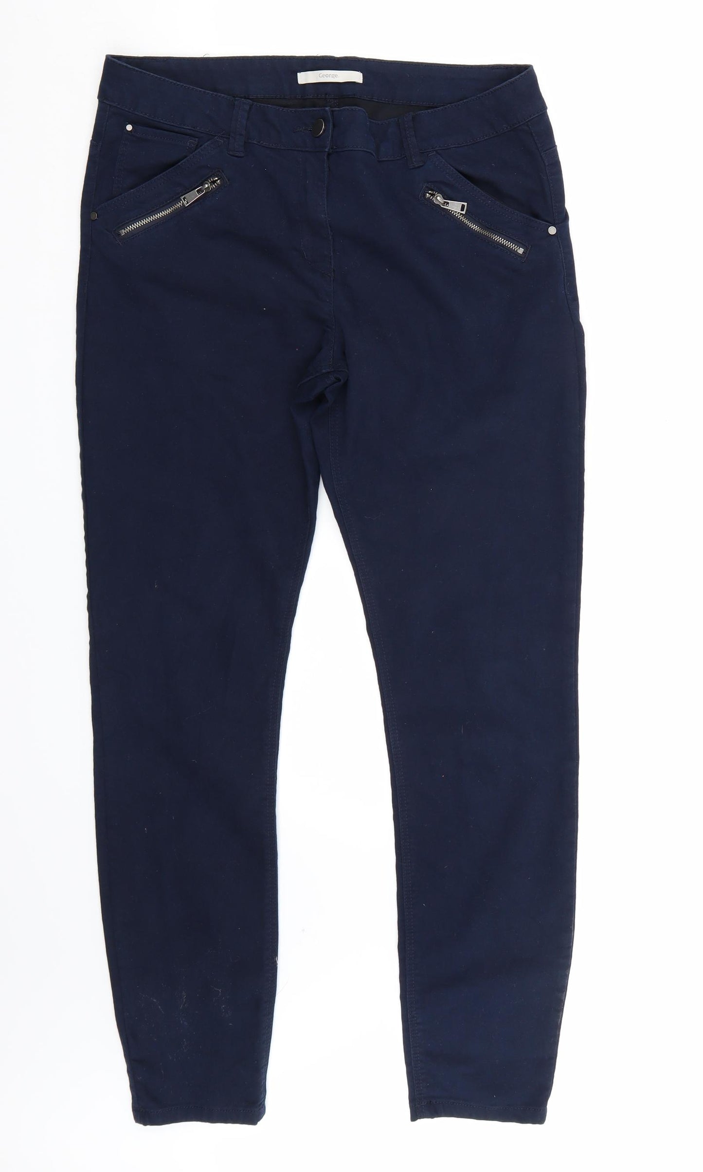George Womens Blue   Straight Jeans Size 14 L29 in