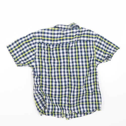 Rebel Boys Blue Check  Basic Button-Up Size 3-4 Years