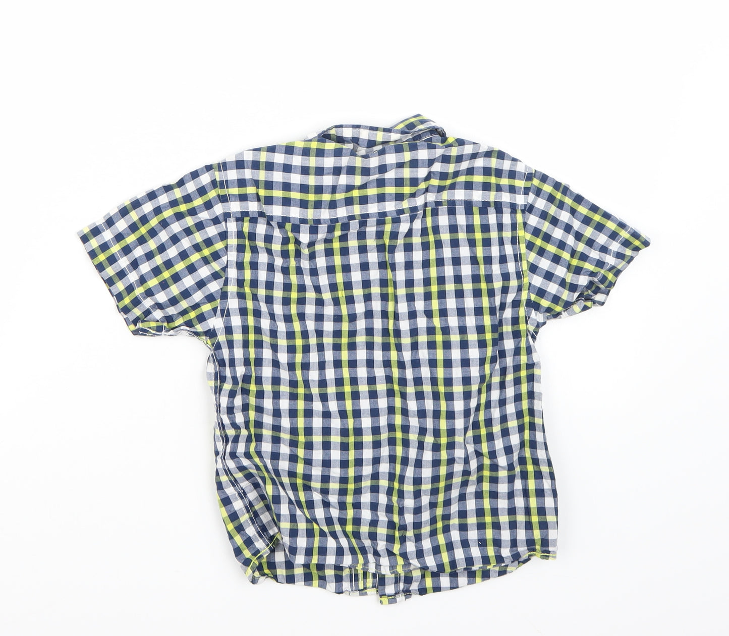 Rebel Boys Blue Check  Basic Button-Up Size 3-4 Years